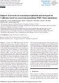 Cover page: Impacts of aerosols on seasonal precipitation and snowpack in California based on convection-permitting WRF-Chem simulations