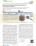 Cover page: Nondestructive Imaging of Manufacturing Defects in Microarchitected Materials