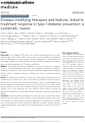 Cover page: Disease-modifying therapies and features linked to treatment response in type 1 diabetes prevention: a systematic review.