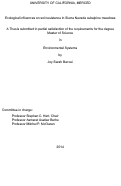 Cover page: Ecological influences on soil resistance in Sierra Nevada subalpine meadows