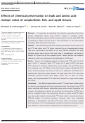 Cover page: Effects of chemical preservation on bulk and amino acid isotope ratios of zooplankton, fish, and squid tissues