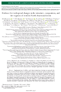 Cover page: Evidence for widespread changes in the structure, composition, and fire regimes of western North American forests