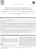 Cover page: Neural and receptor cochlear potentials obtained by transtympanic electrocochleography in auditory neuropathy