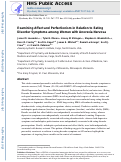 Cover page: Examining affect and perfectionism in relation to eating disorder symptoms among women with anorexia nervosa