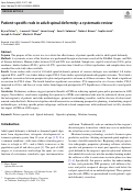 Cover page: Patient-specific rods in adult spinal deformity: a systematic review.