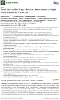 Cover page: Total and Added Sugar Intake: Assessment in Eight Latin American Countries