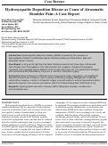 Cover page: Hydroxyapatite Deposition Disease as Cause of Atraumatic&nbsp;Shoulder Pain: A Case Report