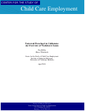 Cover page: Universal Preschool in California: An Overview of Workforce Issues