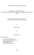 Cover page: Making Space in a Militarized Global City: The Racial and Gendered Politics of Producing Space for Black Queer Women in San Diego