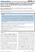 Cover page: Novel Positive Regulatory Role for the SPL6 Transcription Factor in the N TIR-NB-LRR Receptor-Mediated Plant Innate Immunity