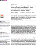 Cover page: Using oxygen and hydrogen stable isotopes to track the migratory movement of Sharp-shinned Hawks (Accipiter striatus) along Western Flyways of North America