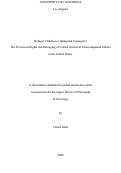 Cover page: Refugee Children or Immigrant Teenagers? The Precarious Rights and Belonging of Central American Unaccompanied Minors in the United States.