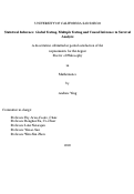 Cover page: Statistical Inference: Global Testing, Multiple Testing and Causal Inference in Survival Analysis