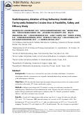 Cover page: Radiofrequency ablation of drug refractory ventricular tachycardia related to cocaine use: a feasibility, safety, and efficacy study.