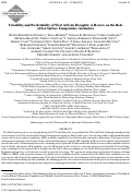 Cover page: Variability and Predictability of West African Droughts: A Review on the Role of Sea Surface Temperature Anomalies