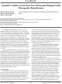 Cover page: Asystolic Cardiac Arrest from Near Drowning Managed with Therapeutic Hypothermia