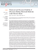 Cover page: Chemical and Structural Stability of Lithium-Ion Battery Electrode Materials under Electron Beam