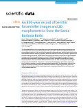 Cover page: An 800-year record of benthic foraminifer images and 2D morphometrics from the Santa Barbara Basin.