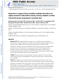 Cover page: Reduction in Stigma Drivers Partially Mediates the Effect of a Stigma Reduction Intervention Among Nursing Students in India: The DriSti Cluster Randomized Controlled Trial.