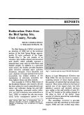 Cover page: Radiocarbon Dates from the Bird Spring Site, Clark County, Nevada