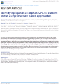 Cover page: Identifying ligands at orphan GPCRs: current status using structure‐based approaches