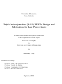 Cover page: Triple-heterojunction (3-HJ) TFETs Design and Fabrication for Low Power Logic