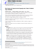 Cover page: Risk Factors for Hyperosmolar Hyperglycemic State in Pediatric Type 2 Diabetes.