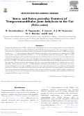 Cover page: Intra- and Extra-articular Features of Temporomandibular Joint Ankylosis in the Cat (Felis catus)