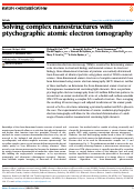 Cover page: Solving complex nanostructures with ptychographic atomic electron tomography