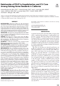 Cover page: Relationship of POLST to Hospitalization and ICU Care Among Nursing Home Residents in California.