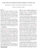 Cover page: Preble: Efficient Distributed Prompt Scheduling for LLM Serving