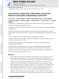 Cover page: Gender Norms, Gender Role Conflict/Stress and HIV Risk Behaviors Among Men in Mpumalanga, South Africa