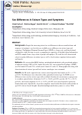 Cover page: Sex differences in seizure types and symptoms