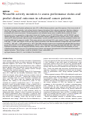 Cover page: Wearable activity monitors to assess performance status and predict clinical outcomes in advanced cancer patients