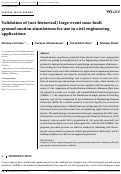 Cover page: Validation of (not‐historical) large‐event near‐fault ground‐motion simulations for use in civil engineering applications