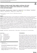 Cover page: Ablation of mitral annular flutter ablation utilizing a left atrial anterior line versus a lateral mitral isthmus line: a systematic review and meta-analysis