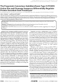 Cover page: The Proprotein Convertase Subtilisin/Kexin Type 9 (PCSK9) Active Site and Cleavage Sequence Differentially Regulate Protein Secretion from Proteolysis*