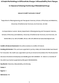 Cover page: A Simple Methodology to Differentiate Changes in Bioavailability From Changes in Clearance Following Oral Dosing of Metabolized Drugs