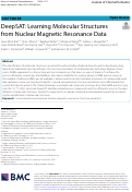 Cover page: DeepSAT: Learning Molecular Structures from Nuclear Magnetic Resonance Data.