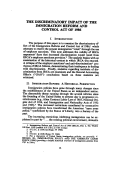 Cover page: The Discriminatory Impact of the Immigration Reform and Control Act of 1986