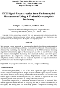 Cover page: ECG signal reconstruction from undersampled measurement using a trained overcomplete dictionary
