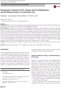 Cover page: Nonoperative Treatment of PCL Injuries: Goals of Rehabilitation and the Natural History of Conservative Care.