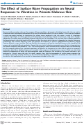 Cover page: The Effect of Surface Wave Propagation on Neural Responses to Vibration in Primate Glabrous Skin