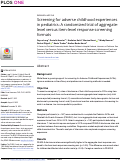 Cover page: Screening for adverse childhood experiences in pediatrics: A randomized trial of aggregate-level versus item-level response screening formats