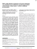 Cover page: Nitric oxide initiates progression of human melanoma via a feedback loop mediated by apurinic/apyrimidinic endonuclease-1/redox factor-1, which is inhibited by resveratrol.