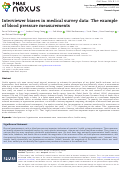 Cover page: Interviewer biases in medical survey data: The example of blood pressure measurements.