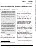 Cover page: State Responses to Federal Tax Reform: Charitable Tax Credits