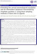Cover page: Estimating the annual entomological inoculation rate for Plasmodium falciparum transmitted by Anopheles gambiae s.l. using three sampling methods in three sites in Uganda