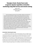 Cover page: Tassajara Creek, Twenty Years Later: Long-term riparian vegetation restoration monitoring using field surveys and remote sensing