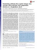 Cover page: Neutralizing antibody titers against dengue virus correlate with protection from symptomatic infection in a longitudinal cohort